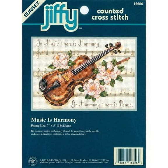 Dimensions Cross Stitch Kit 7x5 Music Is Harmony