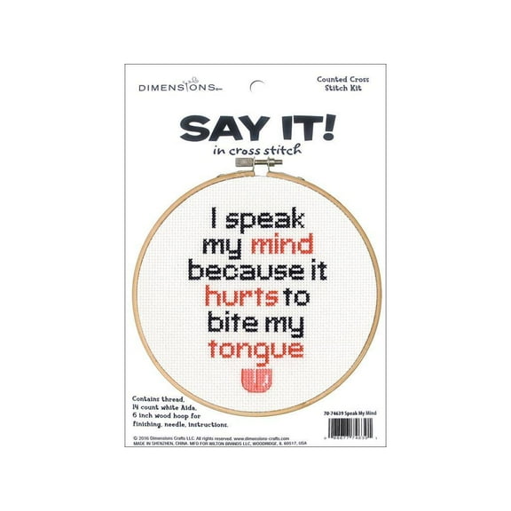 Dimensions Cross Stitch Kit Say It! Speak My Mind