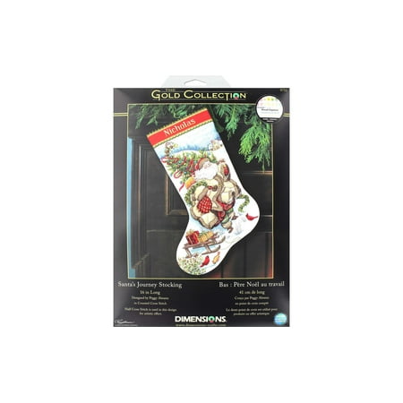 Dimensions Cross Stitch Kit Stocking Santa'sJourny