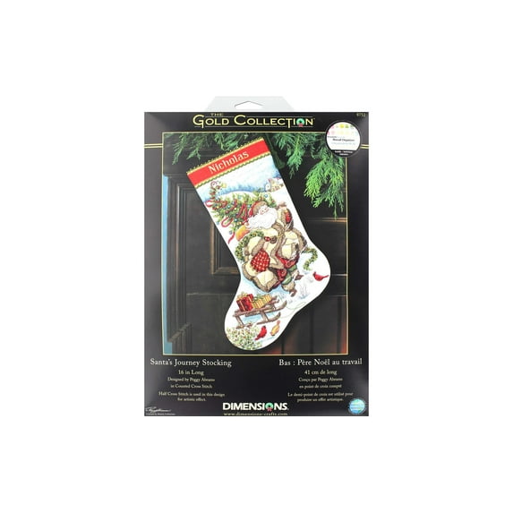 Dimensions Cross Stitch Kit Stocking Santa'sJourny