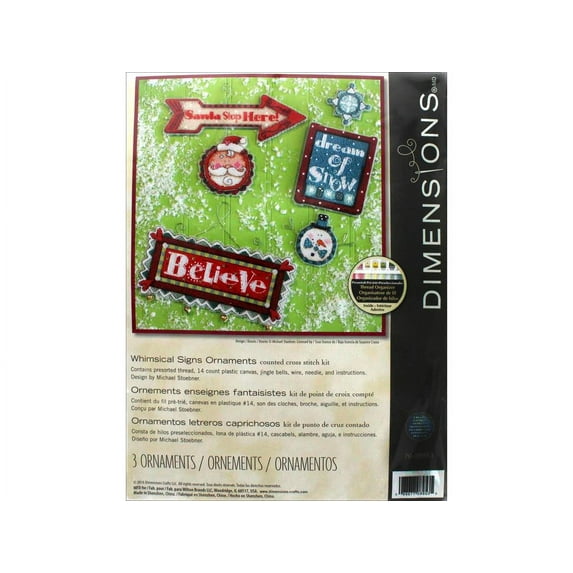 Dimensions Cross Stitch Kit Whimsical Signs Ornmnt