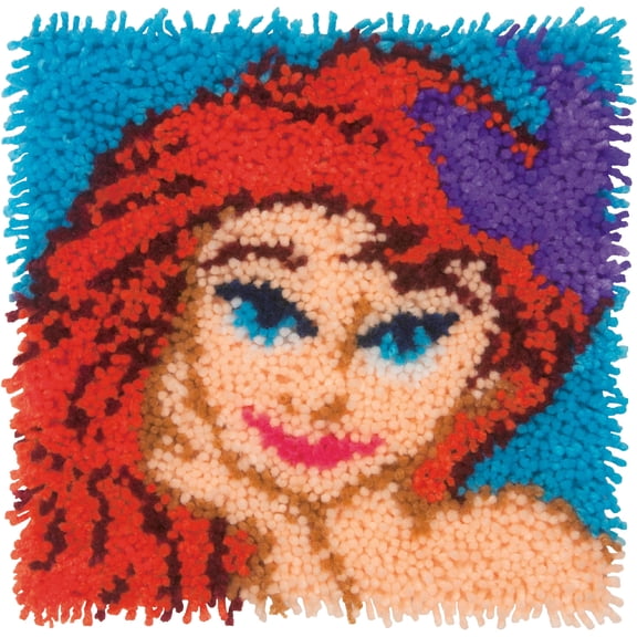 Dimensions Disney Latch Hook Kit 12"X12"-Ariel