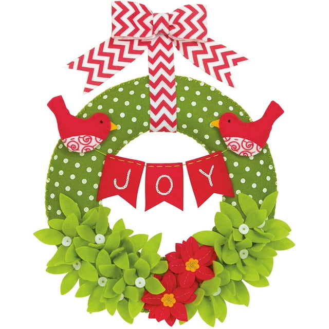 Dimensions Felt Wreath Applique Kit 14" RoundJoy