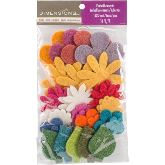 Dimensions Feltworks Die Cut Flower Value PackAssorted