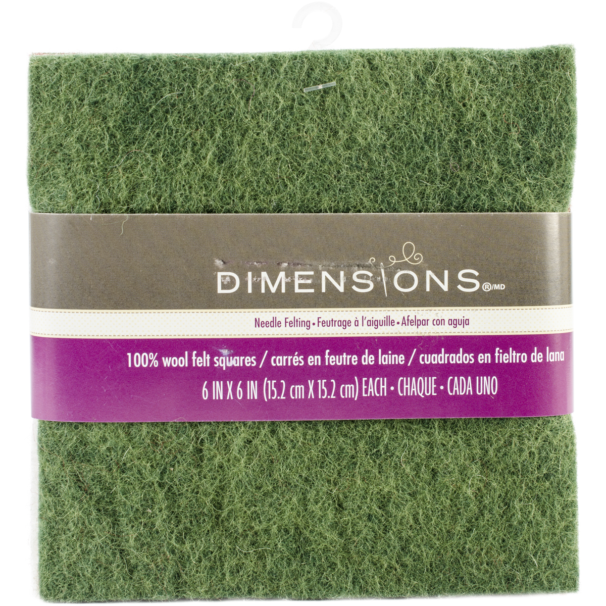 Dimensions Feltworks Felt Bundle 6"X6" 6/PkgRed, Green & White