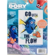 Dimensions Finding Dory Counted Cross Stitch Kit 5"X7"-Go With The Flow 14 Count