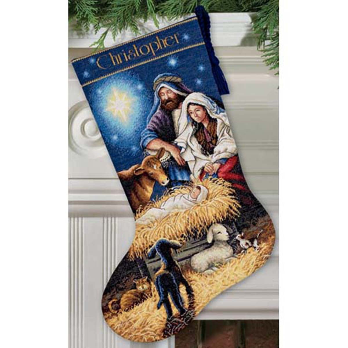 Make A Christmas Stocking With A Counted Cross Stitch Name On The