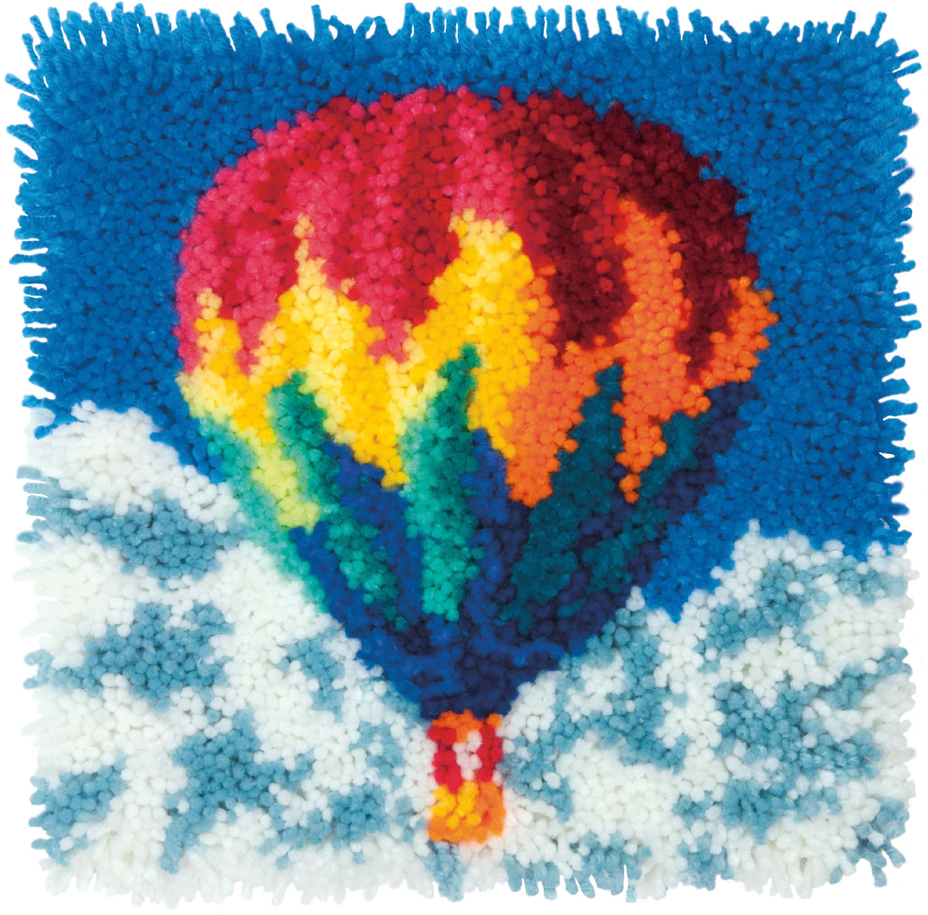 Dimensions Latch Hook Kit 12"X12"Hot Air Balloon
