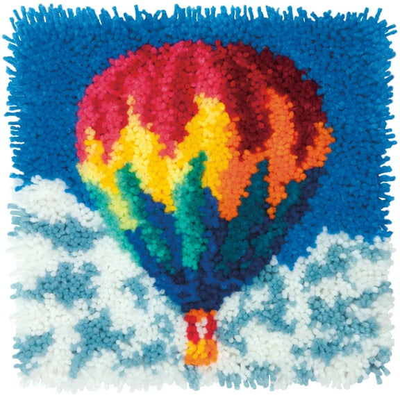 Dimensions Latch Hook Kit 12"X12"-Hot Air Balloon