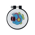 thumbnail image 1 of Dimensions/Learn-A-Craft Counted Cross Stitch Kit 3" Round-Cool Fins (11 Count), 1 of 2