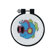 Dimensions/Learn-A-Craft Counted Cross Stitch Kit 3" Round-Cool Fins (11 Count)