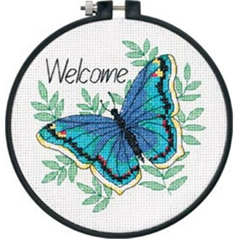 Dimensions Learn-A-Craft Welcome Butterfly Counted Cross Stitch Kit-6 Round