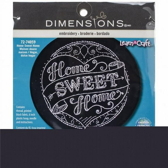 Dimensions 72-74059 6 in. Sweet Home Stamped Embroidery Kit
