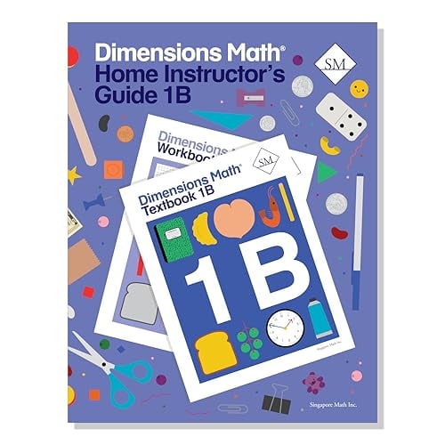 Dimensions Math Home Instructor's Guide 1B | Singapore Math Inc. [Spiral-bound], 9781947226593, 1947226592, Paperback,