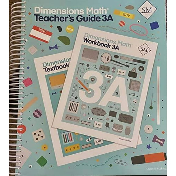 Pre-Owned Dimensions Math Teacher's Guide 3A, 9781947226364, 1947226363, Paperback,