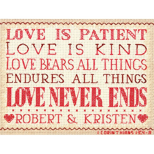 Dimensions Mini Counted Cross Stitch Kit 7"X5"Love Is Patient (14
