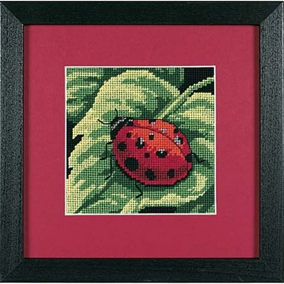 Dimensions Mini Needlepoint Kit 5"X5"-Ladybug, Ladybug...Stitched In Thread