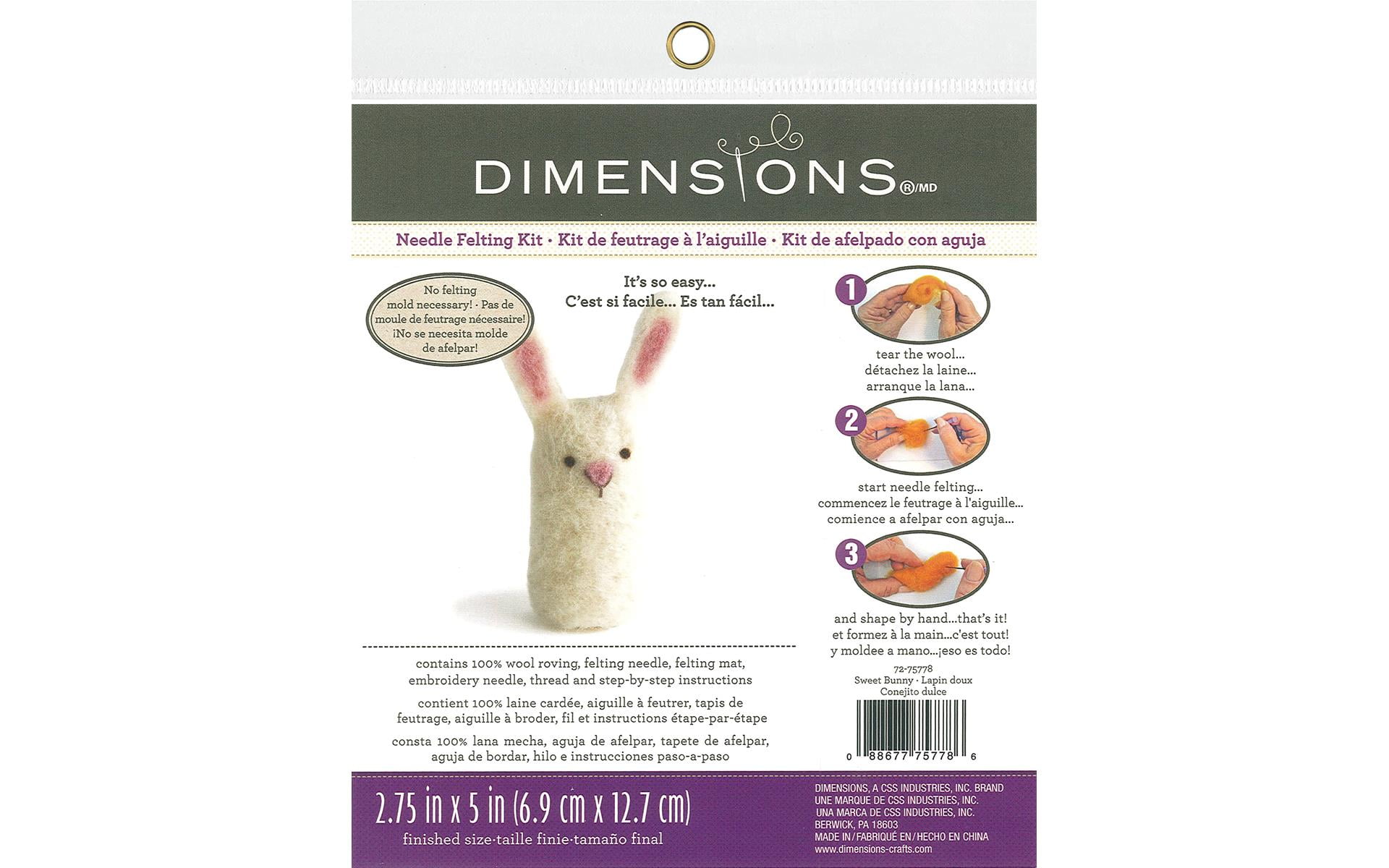 Dimensions Needle Felted Kit Sweet Bunny