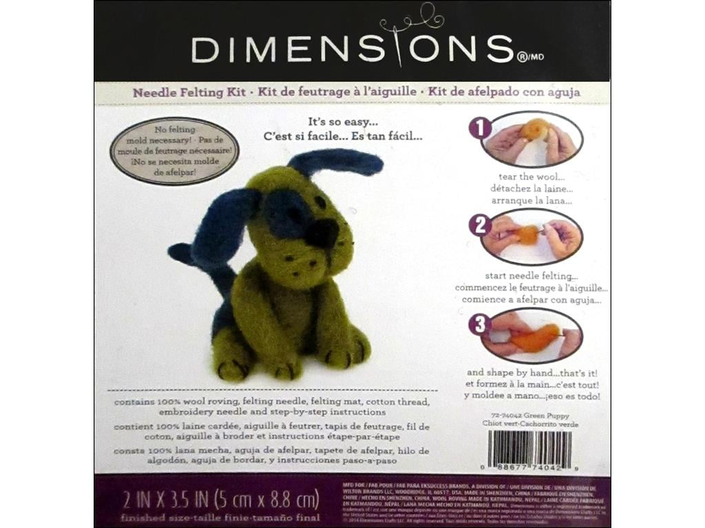 Dimensions Needle Felting Kit Puppy Green