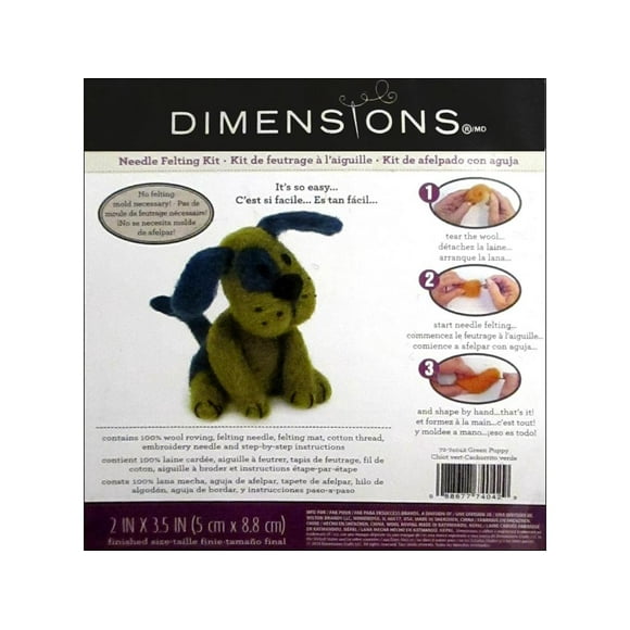 Dimensions Needle Felting Kit Puppy Green