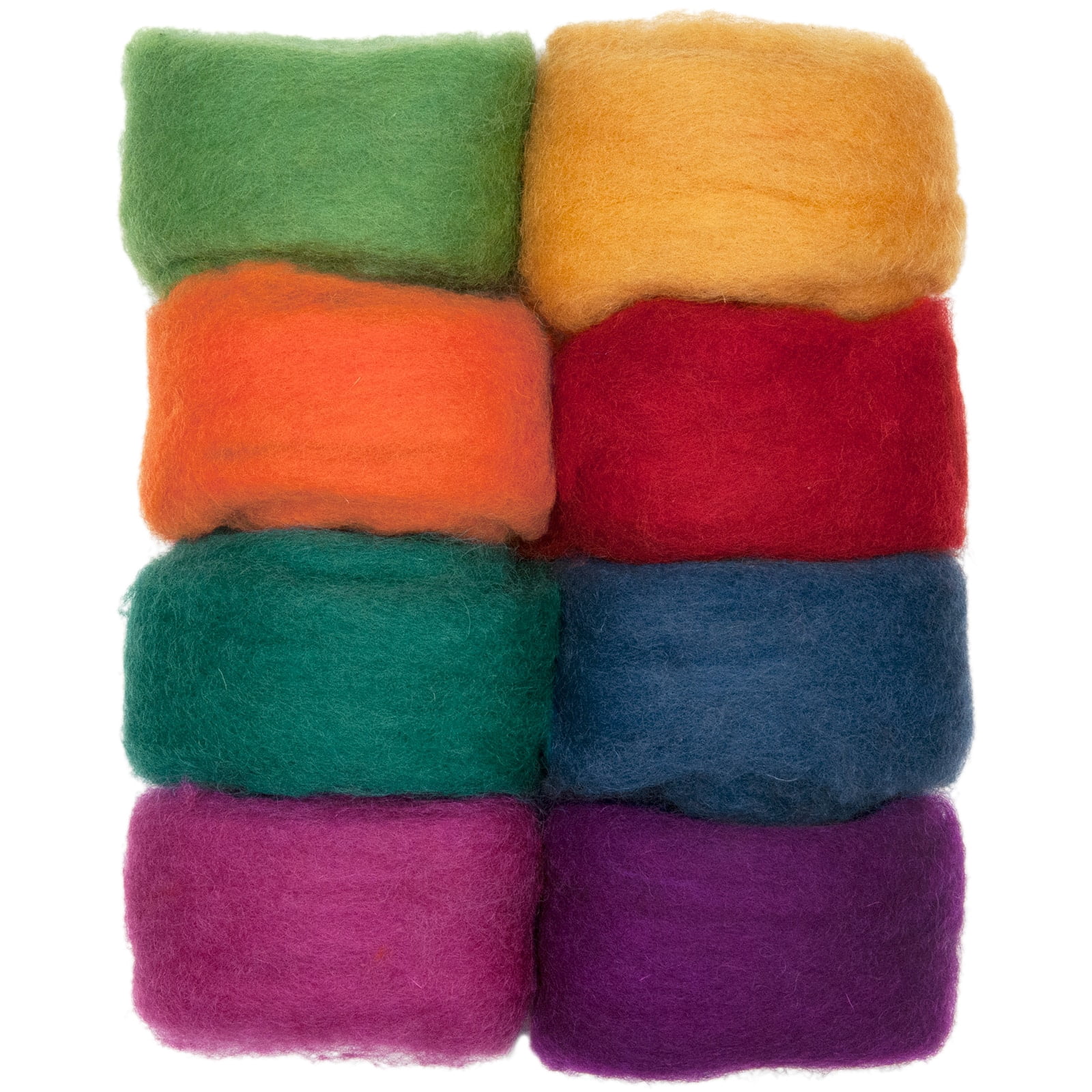 Wool Roving Images Dimensions® Needle Felting Wool Rovings, Rainbow - Walmart.com