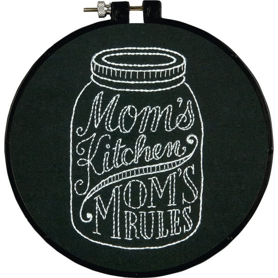 Dimensions/Stitch Wits Mini Stamped Embroidery Kit 6" Round-Mom's Kitchen-Stitched In Thread