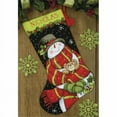 thumbnail image 1 of Dimensions Stocking Needlepoint Kit 16" Long-Snowman & Bear Stitched In Floss, 1 of 2