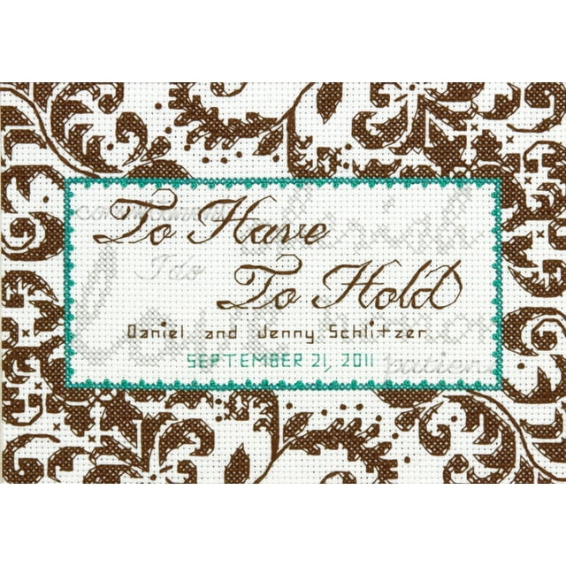 Dimensions Treasured Words Wedding Record Counted Cross Stitch Kit, 7" x 5", 14-Count