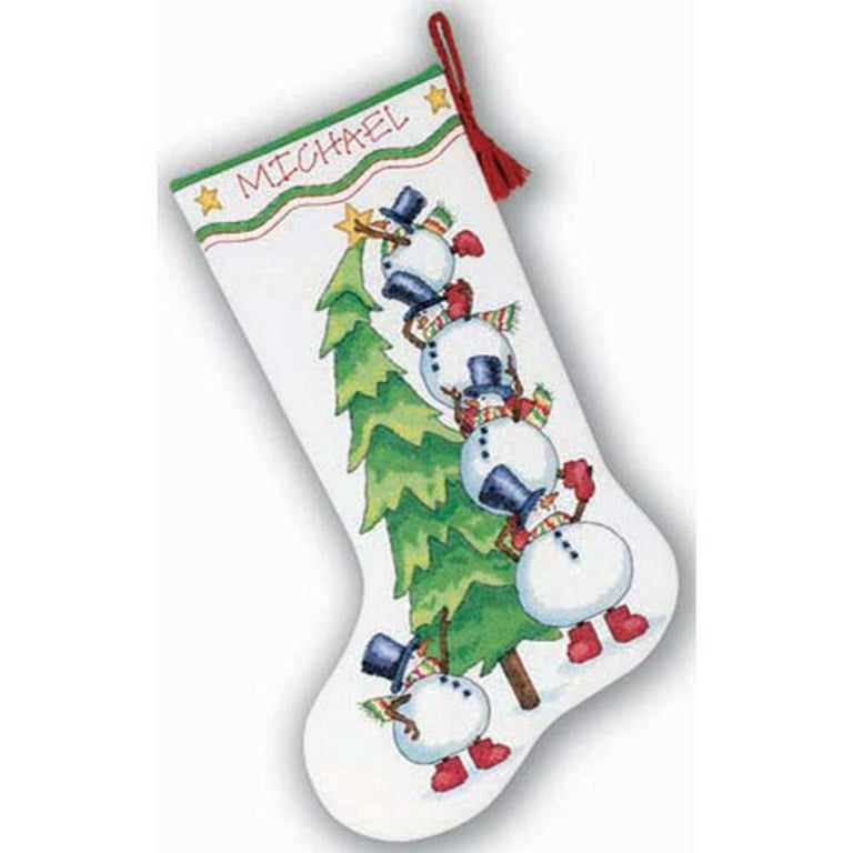 Dimensions Trimming The Tree Stocking Counted Cross-Stitch Kit