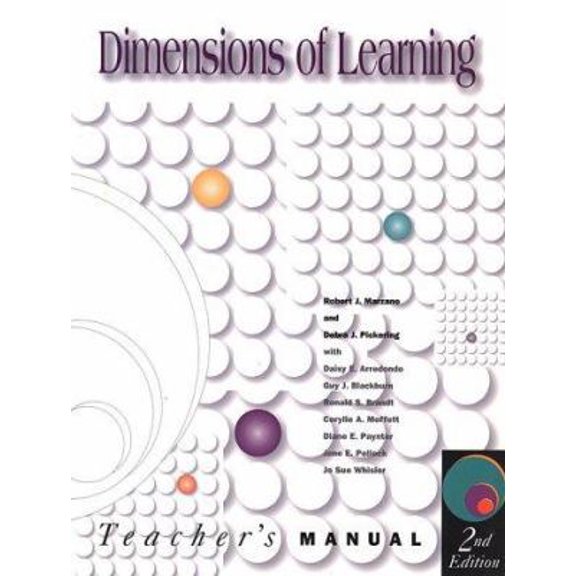 Pre-Owned Dimensions of Learning Teacher's Manual, 2nd Ed. (Paperback) 0871203219 9780871203212