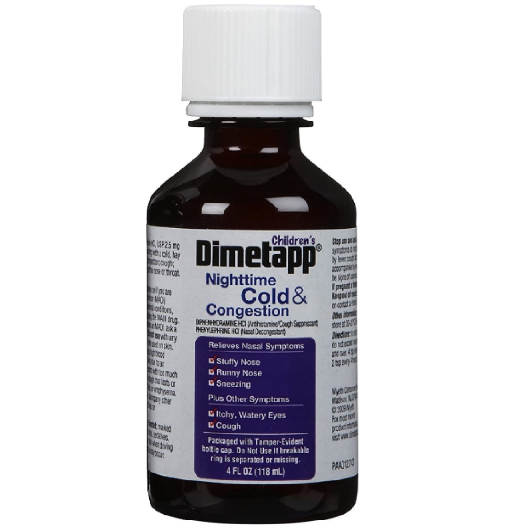 Dimetapp Children's Cold & Allergy Congestion-Fighting Formula, Grape Syrup, 4 oz