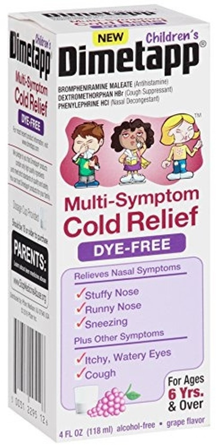 Dimetapp Children's Dye Free Multi Sympton, 4 FL OZ