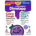 thumbnail image 1 of Children’s Dimetapp Cold & Cough + Nighttime Cold & Cough Value Pack, 4 fl oz EA, 1 of 6