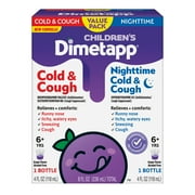 Dimetapp Childrens Cold & Cough and Nighttime Cold & Cough Medicine, Value Pack (2) 4oz Bottles
