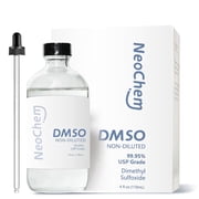 Dimethyl Sulfoxide DMSO 99.95% Pure Liquid | 4 oz. DMSO Non-diluted | Undiluted & Odorless, Contained in Premium Glass Bottle