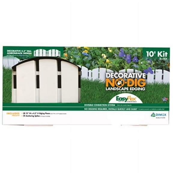 Dimex 10 in. Decorative Landscape Edging Kit, White