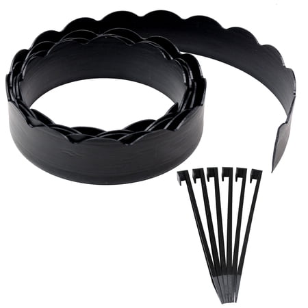 Dimex 5" x 17" Black Plastic Garden Border Edging