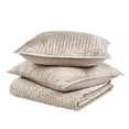 thumbnail image 1 of Dimitry 100% Rayon Velvet Pebble Beige King Quilt by Kosas Home, 1 of 2