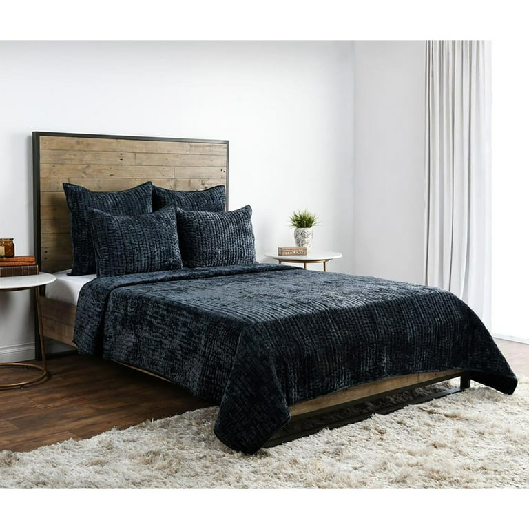 Dimitry Rayon Velvet Queen Quilt By Kosas Home
