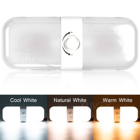 Dimmable 1700LM 3 Color Light Interior 12-24V 120Led Ceiling Dome Lamp Roof RV