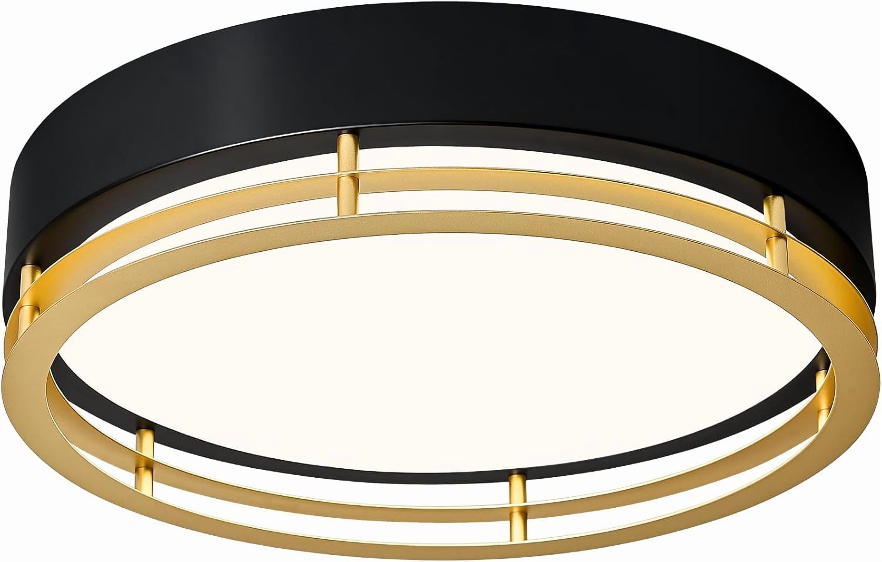 Black And Gold Flush Mount Light