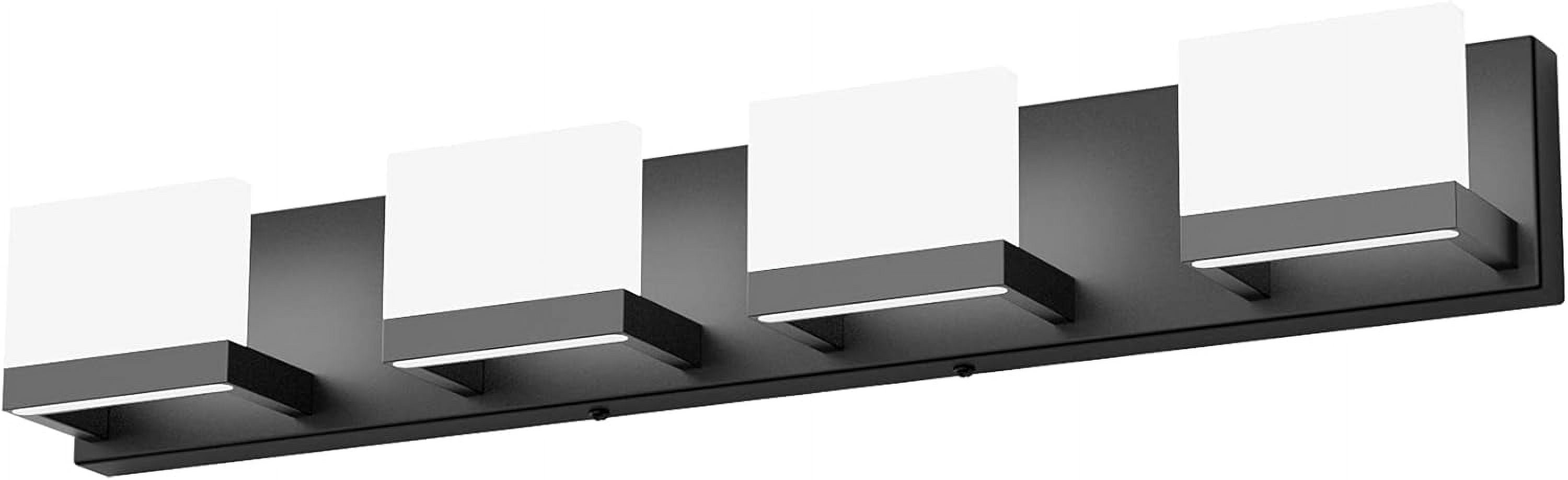 Dimmable Black LED Vanity Light for Bathroom with Up and Down Lighting ...