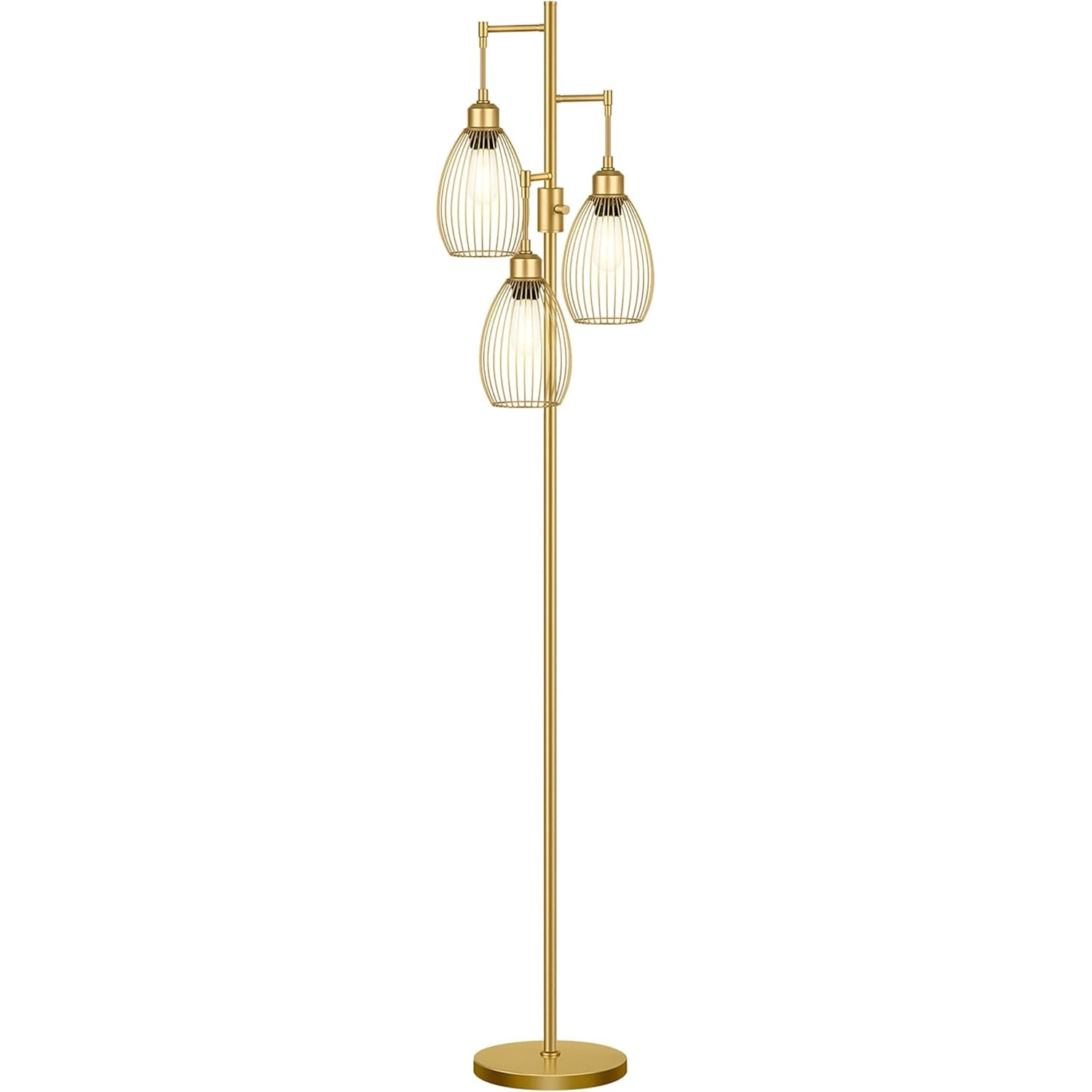 Dimmable Floor Lamp, Floor Lamp Standing Lamp with Tall Lamp for Living Room Bedroom Office Dining Room - Gold