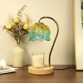 thumbnail image 1 of Dimmable Flower Candle Warmer Lamp, Candle Warmer with Timer & 4Bulbs, Womens Gifts for Christmas Birthday, Unique Home Decor for Bedroom Living Room Decor Aesthetic (Yellow/Green), 1 of 11