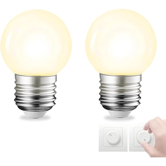 Dimmable G45 LED Globe Bulbs E26 | 5W=40W 4000K Natural White Full Spectrum | 360 PPFD Home Grow Light | 95+ CRI Small Bulb for Home, Plant, Desk, Succulents, Sconce (2 Pack 4000K Dimmable Bulbs)