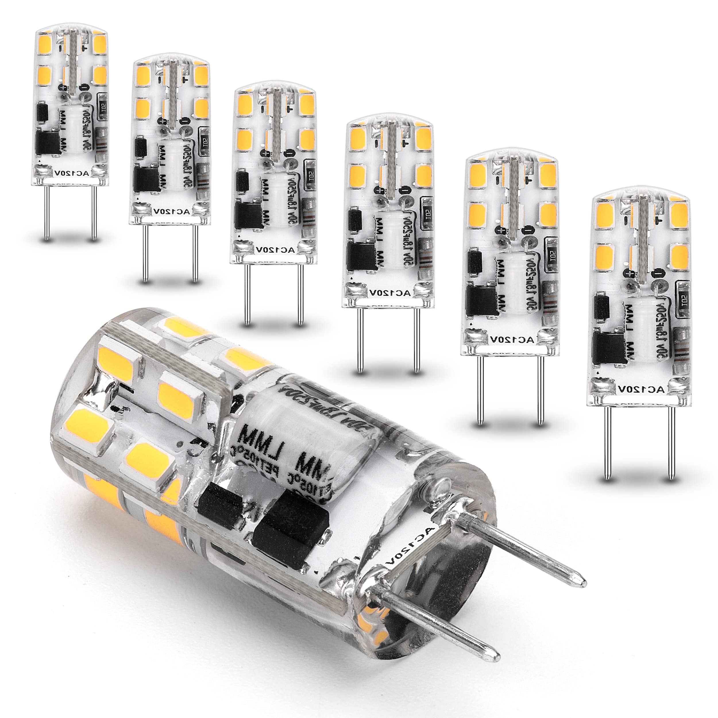 Dimmable G8 LED Bulbs 3W 4000K Natural White 20W/25W Halogen