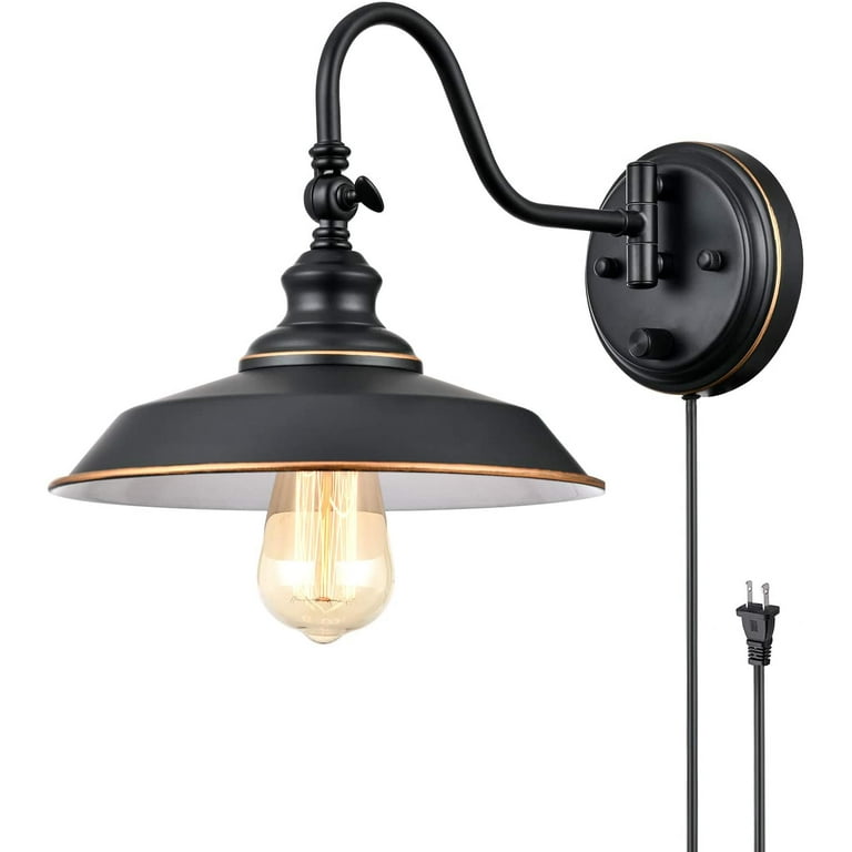 Wall lights with 2024 plug in cord