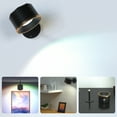 thumbnail image 1 of Dimmable LED Black Battery Powered Wall Sconce, 1 of 6