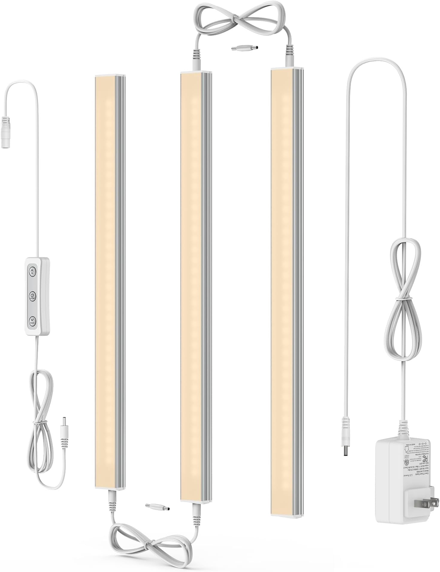 Dimmable LED Under Cabinet Lights Warm White 2700K, 3 count 12 ...