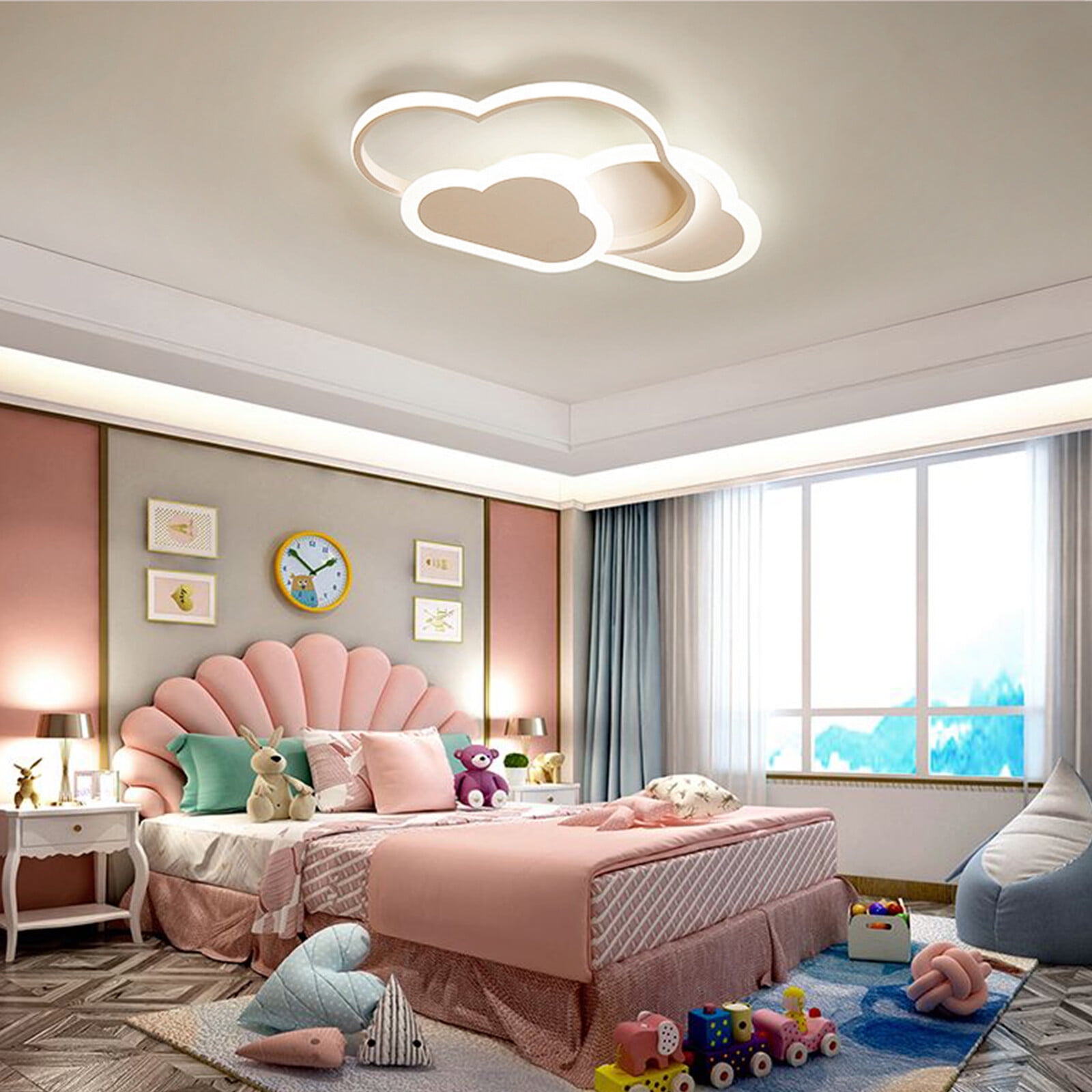 Dimmable LED Ceiling Light, 22" Modern Cloud Flush Mount Acrylic Ceiling Lamp, Ceiling Lighting Fixture